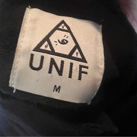 UNIF Black Long Sleeve Tee with Flame Graphic - Picture 7 of 7